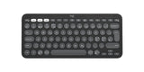 Teclado Danés Logitech Pebble Keys 2 K380s Rf Wireless + Bluetooth Qwerty , Finlandés, Noruego, Sueco Grafito