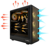 Coolbox Caja Atx Ga700 Darkside Gpu Max 315mm Cristal Templado Liquida 240mm Usb-C Negra