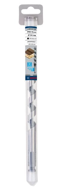 Taladro Sinfín Para Madera Bosch Professional, Ø 14 Mm, Longitud Útil 170 Mm 2608597628