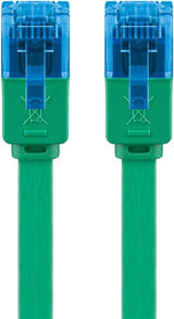 Cat 6a Flat-Patch Cable U/Utp, Green, 0.5 M - Copper