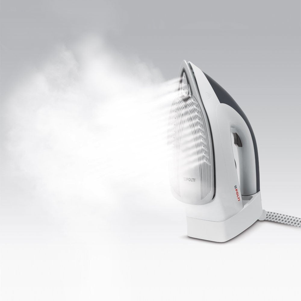 Centro De Planchado 2200w 6,5 Bar Polti Pol-8007411012198 Vapor Continuo 120 G/Min Suela Cerámica Gris, Blanco