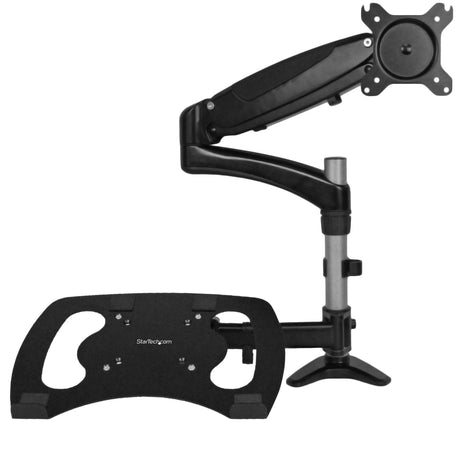 EAN 0065030864589 - StarTech.com ARMUNONB soporte para monitor 68,6 cm (27") Escritorio Aluminio, Negro imagen 2