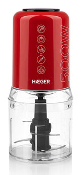 Haeger Chop Master - Picadora 500 W Rojo