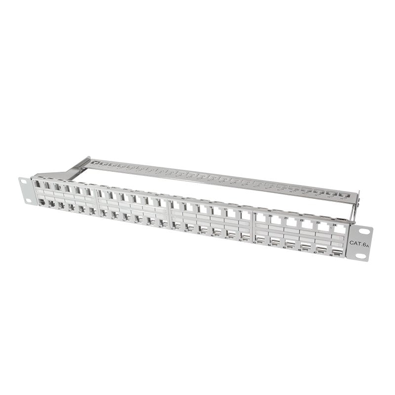 Patchpannel Keystone 1u. 48 Ports. Shielded. Gris Logilink