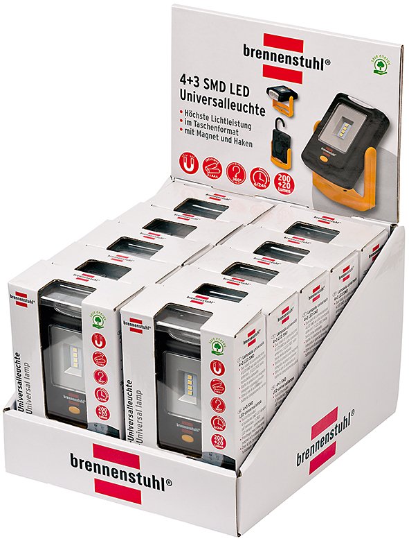 Brennenstuhl 4 + 3 Smd Lámpara Universal Led Hl Db43 Mh 4 Smd