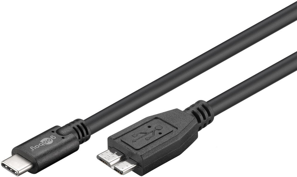 Kabel Usb 3.1 C->Micro B 3.0 S/S 1,0m, Schwarz