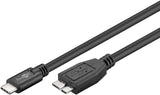Kabel Usb 3.1 C->Micro B 3.0 S/S 1,0m, Schwarz