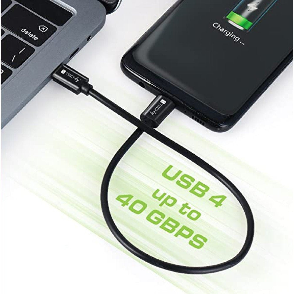 Techly Icoc Musb40-Cmcm08 Cable Usb 4.0 Usb-C A Usb-C Thunderbolt 4 Pd M/M 80cm