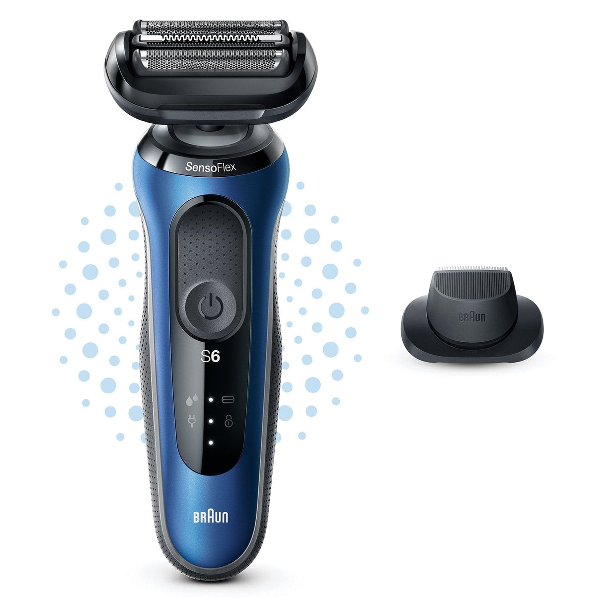 Braun Series 6 61-B1200s Máquina De Afeitar De Láminas Recortadora Negro, Azul