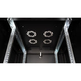 Roline 19-Zoll Netzwerkschrank Basic 42he, 800x800 Bxt Glastr Schwarz