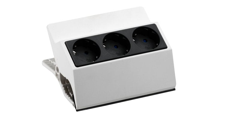 Bachmann Regleta Peggy 3 Tomas, Dunkelgrau/Weiss 3.0m, Sin Interruptor