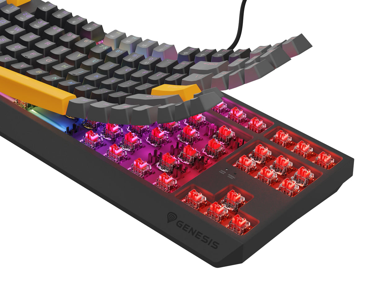 Genesis Thor 230 Tkl Anchor Gray Positive Rgb Outemu Red