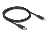 Delock 85410 Cable De Carga Y Datos Delgado Usb Type-C A Lightning Para Iphone, Ipad, Ipod Negro 1 M Mfi