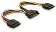 EAN 4043619601059 - DeLOCK Cable Power SATA 15pin > 2x SATA HDD – straight 0,15 m imagen 1