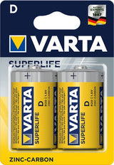 Varta Pack 2 Pilas Zinc-Carbon Superlife R20 D (Zn-C; 2)