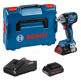 Bosch Professional Atornillador De Impacto A Batería Gds 18v-330 Hc Professional, 18 Voltios Azul/Negro, 2 Baterías De Iones De Litio Procore18v 4,0 Ah, Módulo Bluetooth, En L-Boxx