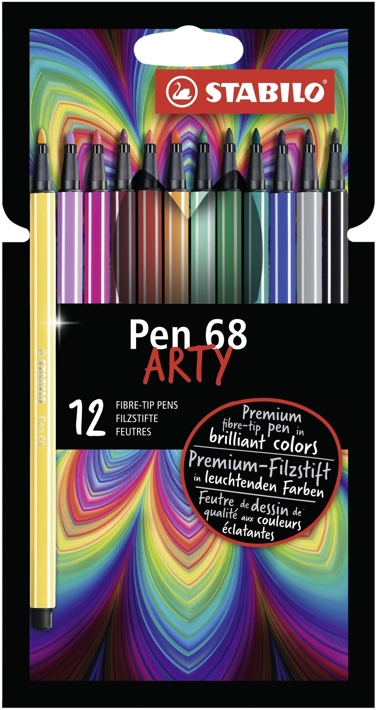 Stabilo Rotulador Pen 68 Arty En Estuche De Cartón 12 C/Surtidos Intensos