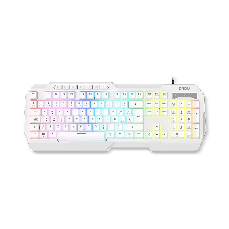 Pack Gaming Krom Kenta Teclado Rgb + Ratón + Alfombrilla + Auriculares Blanco