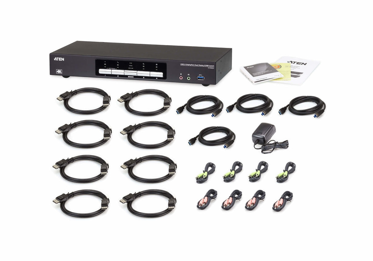 EAN 4719264645969 - ATEN CS1944DP-AT-G interruptor KVM Negro imagen 5