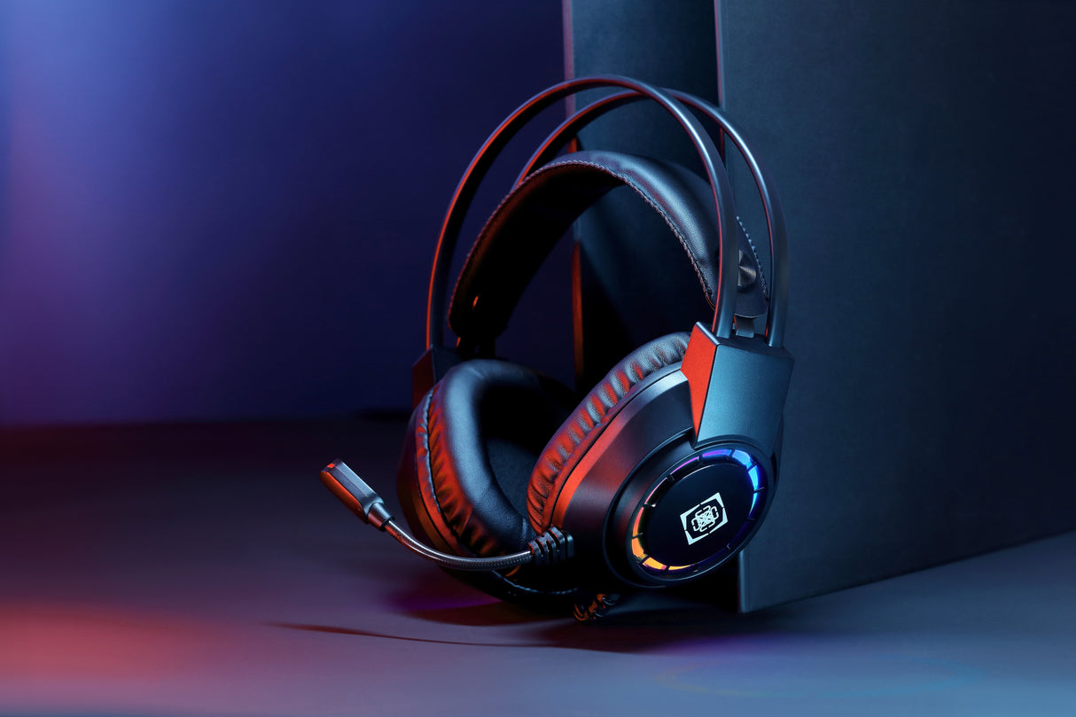 Deltaco Dh220 Gaming Headset Usb Stereo Rgb Schwarz