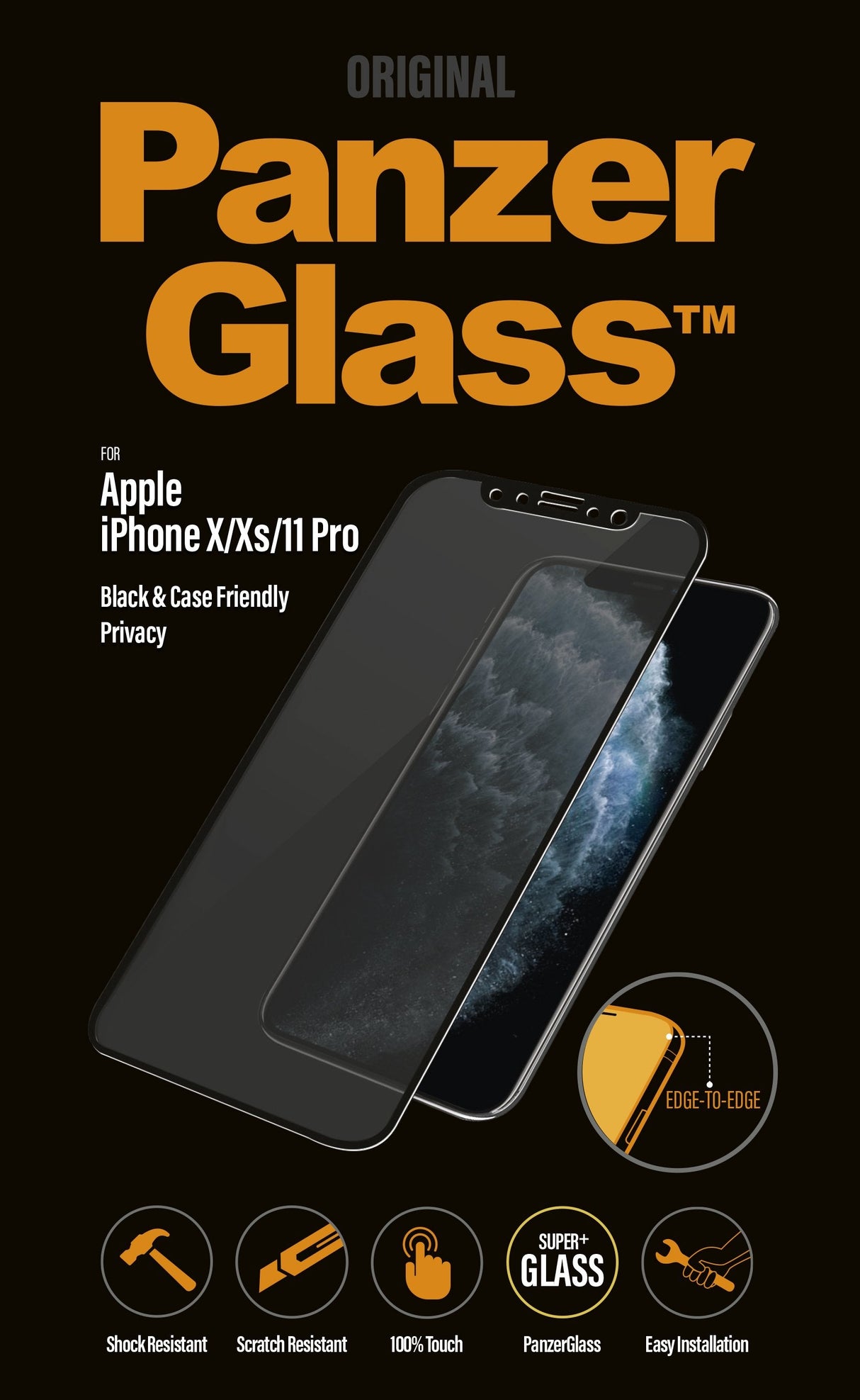 Panzerglass P2664, Protector De Pantalla Iphone X/Xs/11 Pro, Resistente A Rayones, A Prueba De Roturas, Resistente A Golpes, 1 Pieza(S)