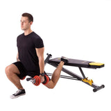 EAN 5907695596557 - HMS Fitness LSR8311 Banco de musculación multiposición Asiento ajustable Hogar Negro, Amarillo imagen 13