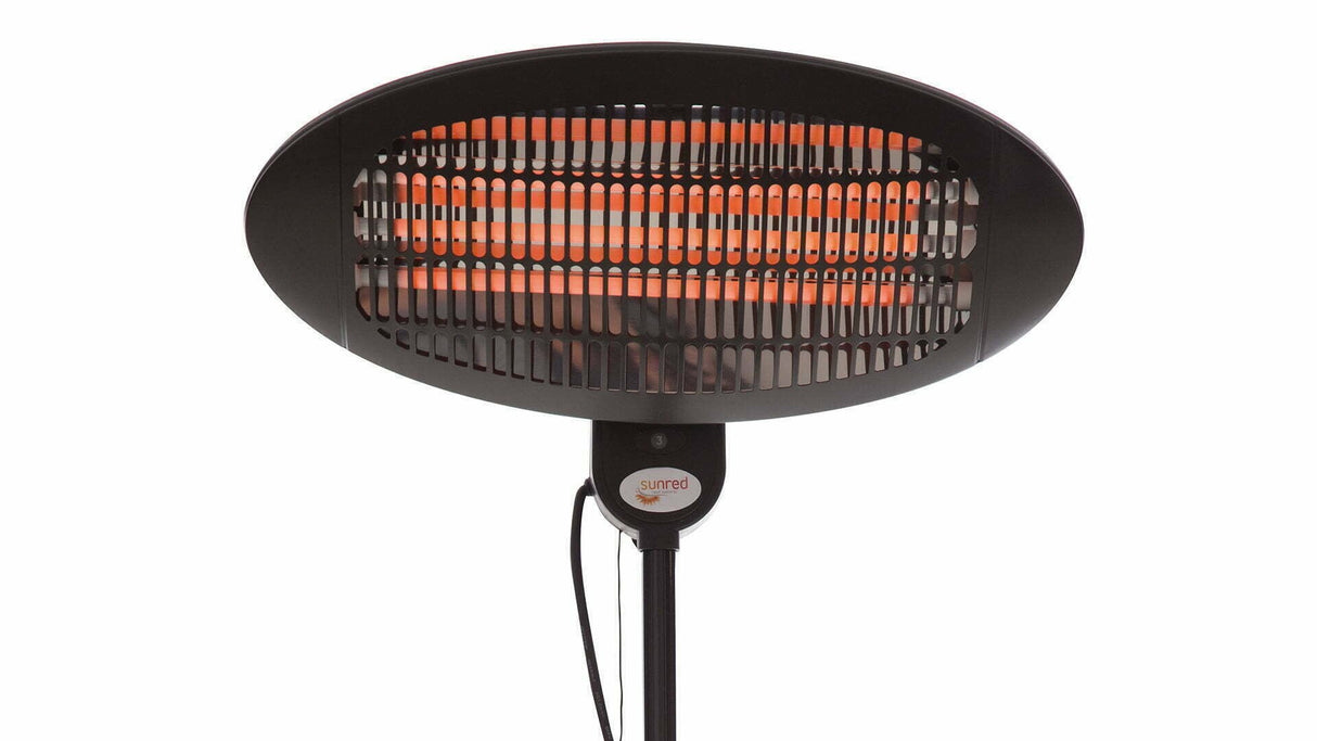 Sunred Calentador Smq2000a, Elekra Cuarzo Infrarrojo De Pie, 2000 W, Negro