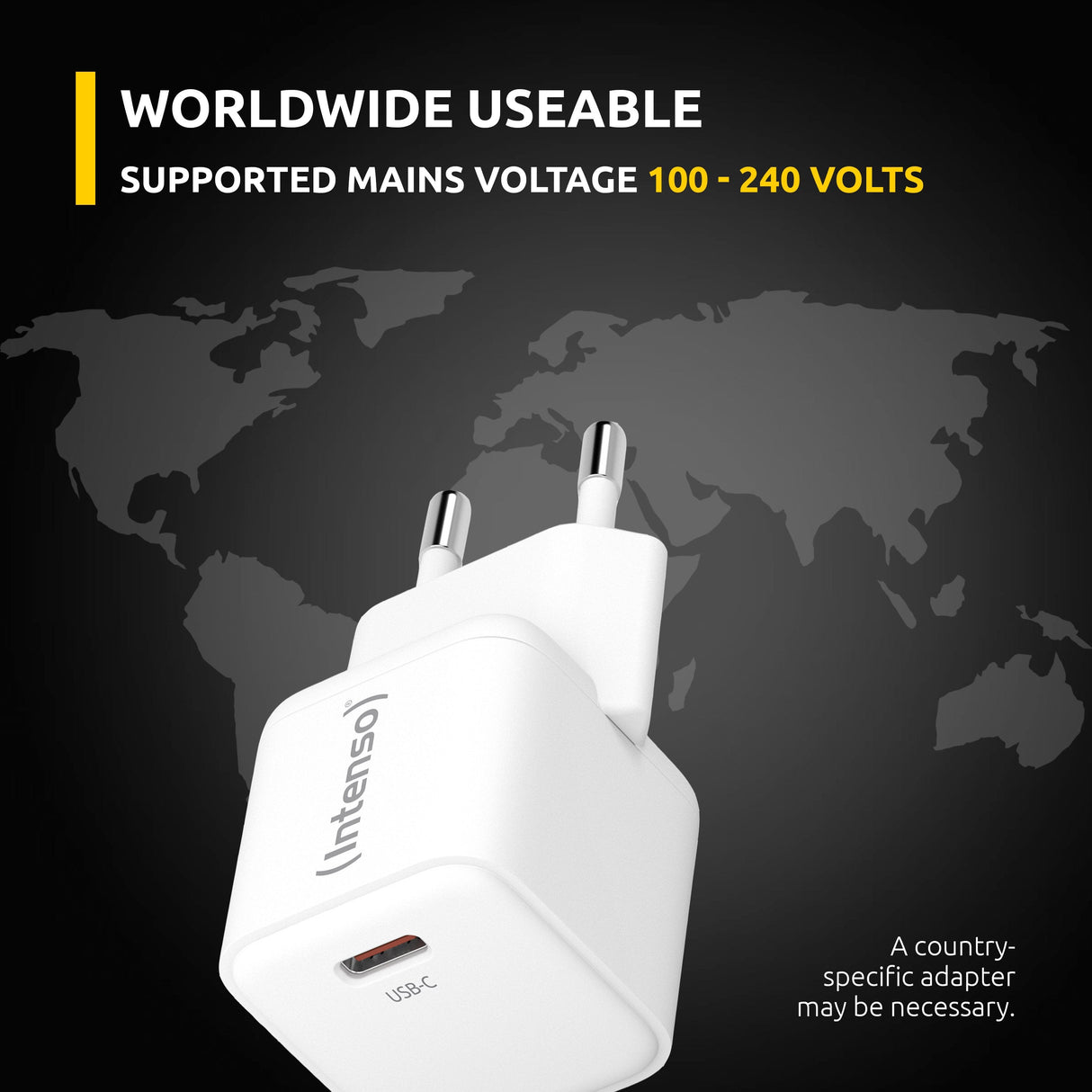 Cargador  De Alimentación Intenso W30c Gan Blanco 1x Usb-C 30w