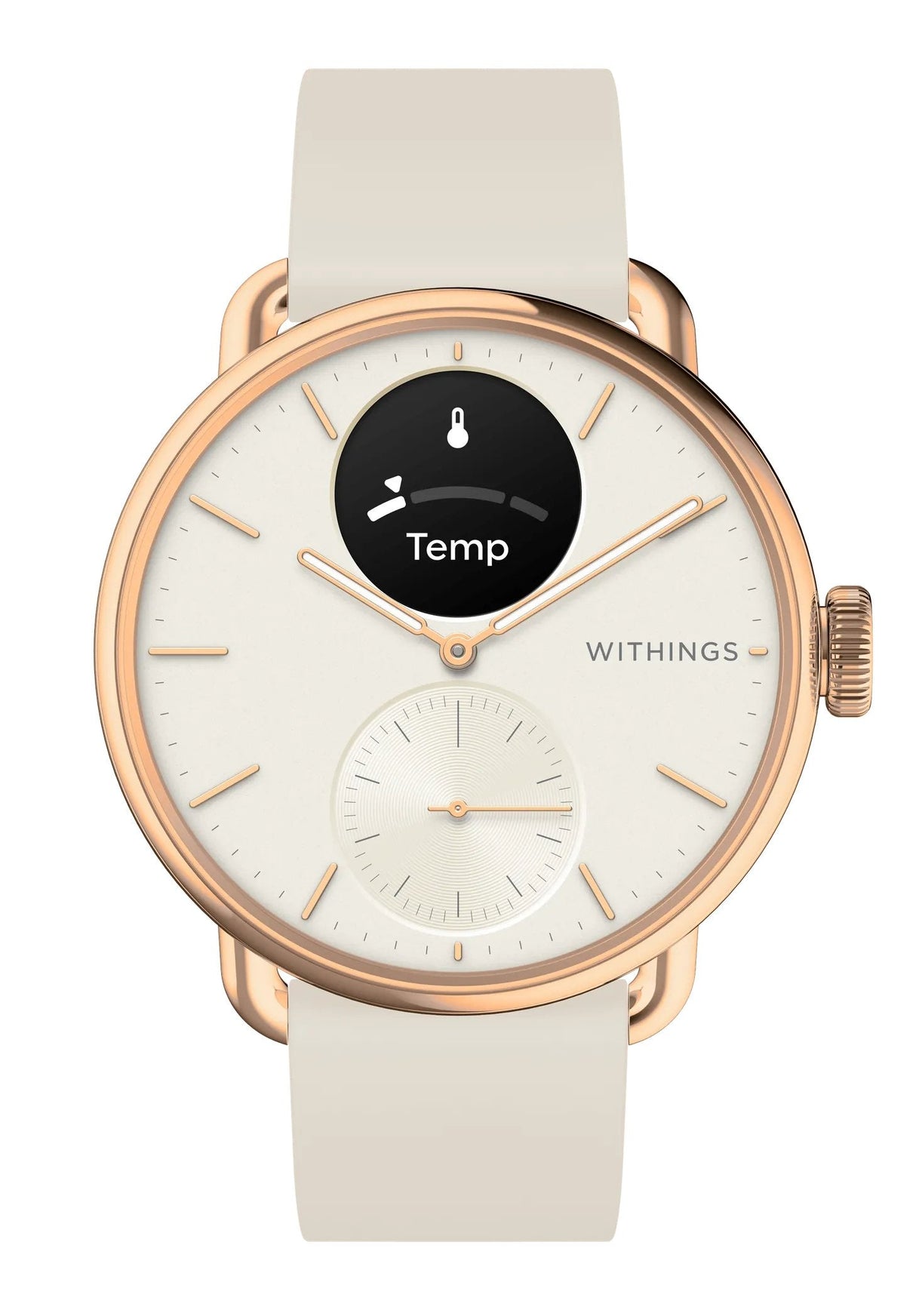Withings Scanwatch 2, 38 Mm Rose Gold Blanco