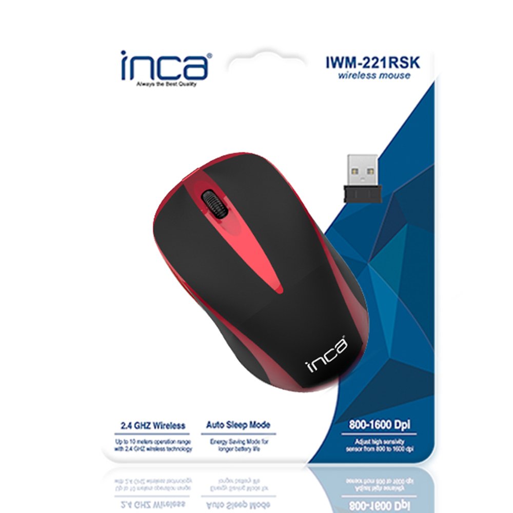 Inca Raton Iwm-221rsk Nano-Usb, Wireless, 1000 Dpi, Rt Sw Retail