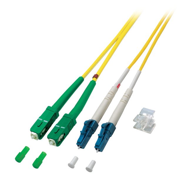 Efb Duplex Cable De Red Lc-Sc Apc Os2 G652d 5m Lszh 2mm Gelb