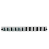 Efb Bestckte 12 Port Frontblende Mit 6 X Sc Duplex Kupplung Om4 Vertikal, Grau