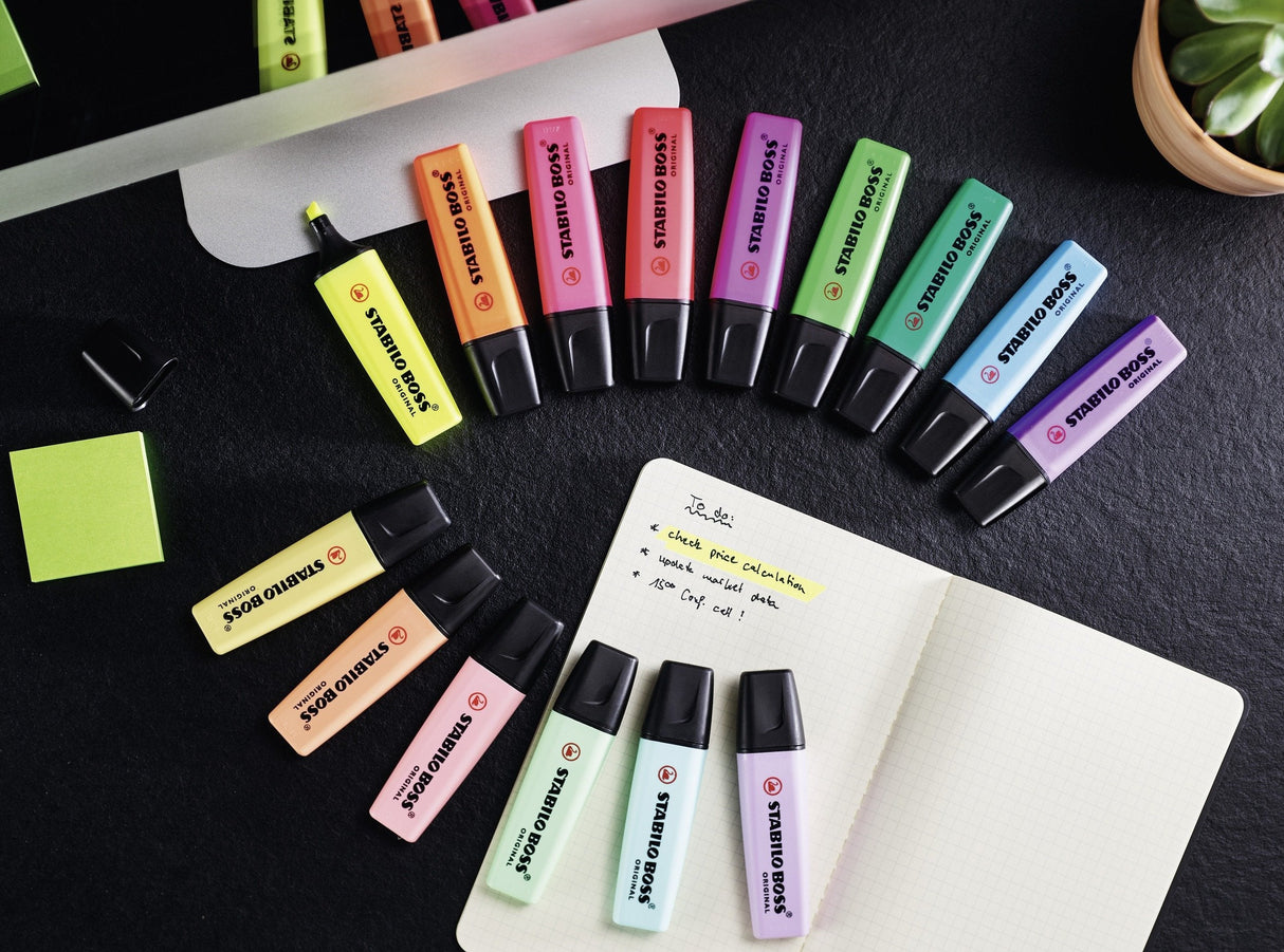 Stabilo Pack De 4 Marcadores Fluorescentes - Trazo Entre 2 Y 5mm