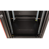 Roline 19-Zoll Netzwerkschrank Basic 42 He, 600x600 Bxt Glastr Schwarz