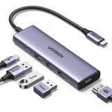 Hub Ugreen 5in1 Usbc To Hdmi+3*Usb 3.0 A+Pd