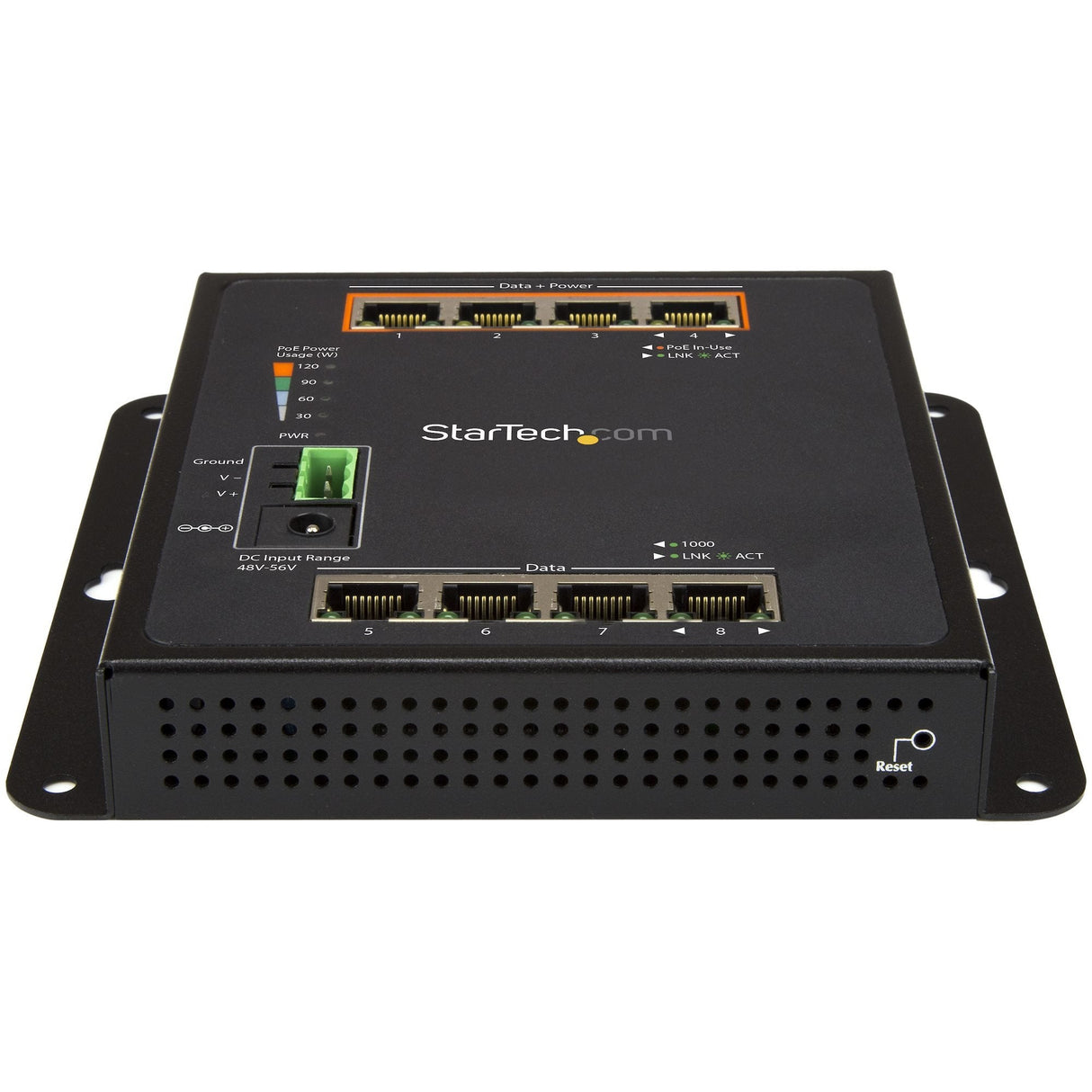Startech.Com Switch Conmutador De Red Gigabit Ethernet Con 8 Puertos (4 Poe+) - 30w Por Puerto - De Pared - Gestionado