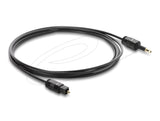 Delock Toslink Cable Mini Toslink 3,5 Mm Stecker Auf Toslink Stecker, Ø 2,2 Mm, 1,5 M, Schwarz