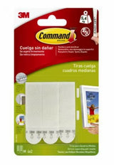 3m Command Tiras Cuelga Cuadros Blancas Medianas