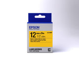 Epson Cinta Mecanográfico Negro Sobre Amarillo C53s654008 Lk-4ybp