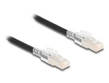 Delock 80255 Cable De Red Rj45 Cat.6a S/Ftp Con Juego De Clips De Seguridad, 1 M, Negro