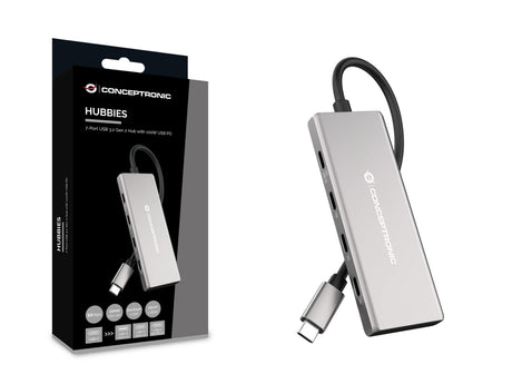 EAN 4015867231371 - Conceptronic HUBBIES17G hub de interfaz USB 3.2 Gen 2 (3.1 Gen 2) Type-C 10000 Mbit/s Gris imagen 5