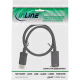 Cable Inline Displayport A Hdmi, 4k/60hz, Negro, 1m