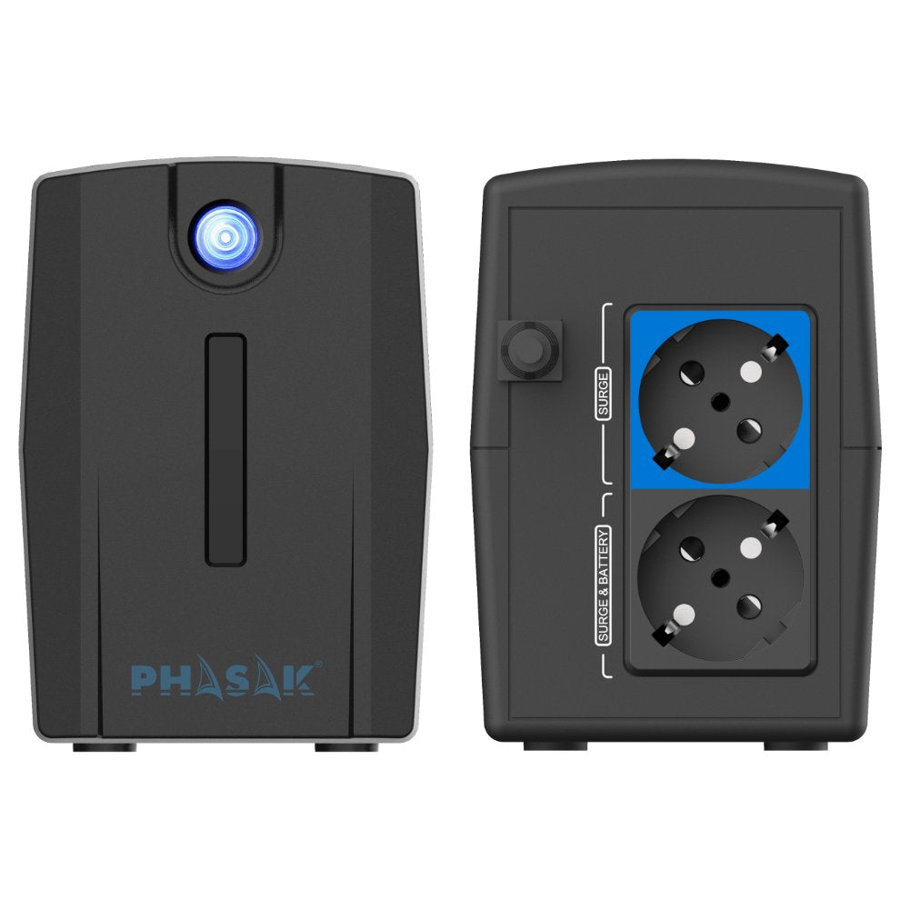 Sai Línea Interactiva Phasak Ottima 1060 Va Interactive 1060va-600w 2 Salidas Formato Torre