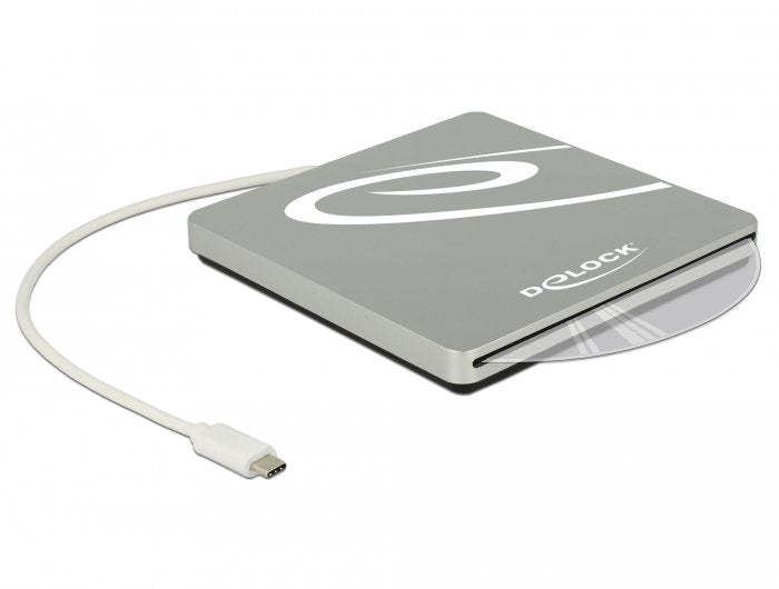 Delock Caja Externa Para Unidades Sata  5,25  9,5 / 12,7 Mm Usb C Plata