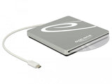 Delock Caja Externa Para Unidades Sata  5,25  9,5 / 12,7 Mm Usb C Plata