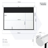 Pantalla De Proyección Iggual Psims159  182,9 Cm (72") 16:9