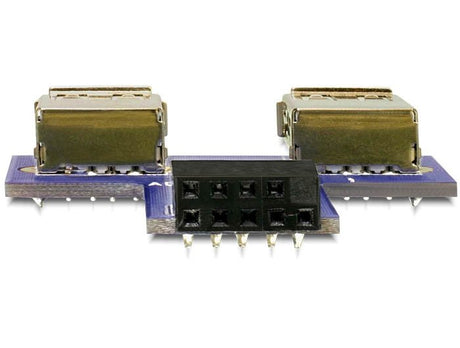 EAN 4043619418244 - DeLOCK 9-pin 2.54 mm/2 x USB 2.0 1 x 9-pin 2.54 mm 2 x USB 2.0-A Negro, Azul, Plata imagen 2