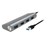 Logilink Ua0307 Hub De Interfaz Usb 3.2 Gen 1 (3.1 Gen 1) Type-A 5000 Mbit/S Aluminio