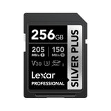 Lexar 256gb Professional Silver Plus Sdxc Uhs-I Cards,  Up To 205mb/S Read 150mb/S Write C10 V30 U3