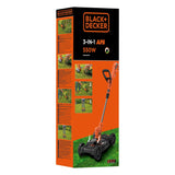 Black+Decker Set Multicortadora 3 En 1 Besta530cm-Qs, Cortacésped Naranja/Negro, 550 W, Incluido Chasis De Cortacésped Besta530cm-Qs